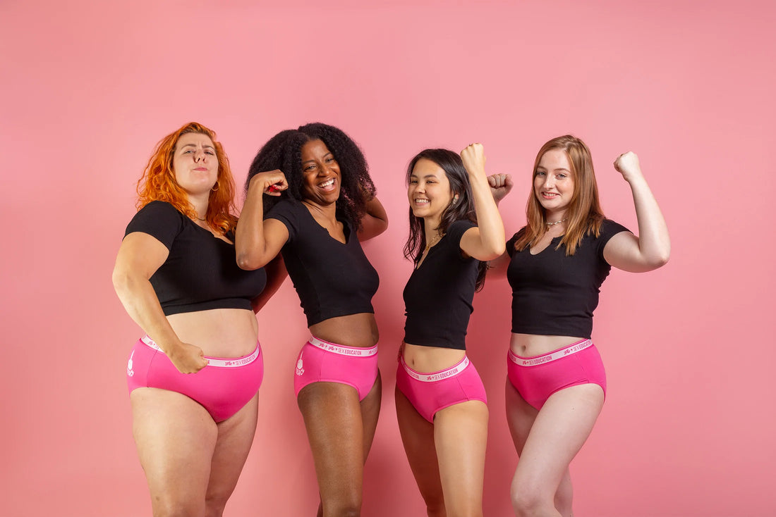 FLO X Sex Ed Reusable Period Pants (Pink) – Here We Flo